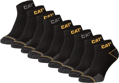 CAT Enkelsokken Heren Work Sneakers 9-paar Korte Werksokken Zwart - Maat 35-38