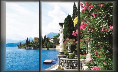 Lake Flowers Landscape Nature Photo Wallcovering