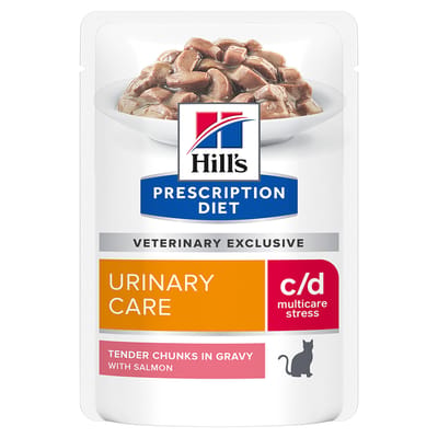 24x85g C/D Urinary Stress met Zalm Hill's Prescription Diet Kattenvoer