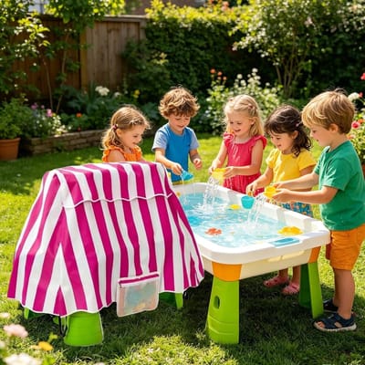 Watertafel Hoes - Beschermhoes Tafel - Buiten Spelen - Waterdicht Stofvrij - 94 x 56 x 65 cm - Roze