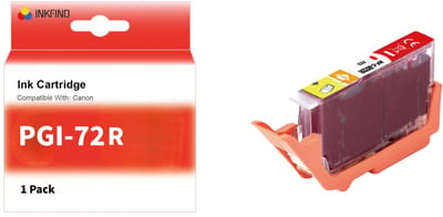 INKFIND PGI-72 Rood inktcartridge compatibel met Canon PGI-72 PGI72 Geschikt voor Canon Pixma Pro-10 Pro-10s – 1 Pack R