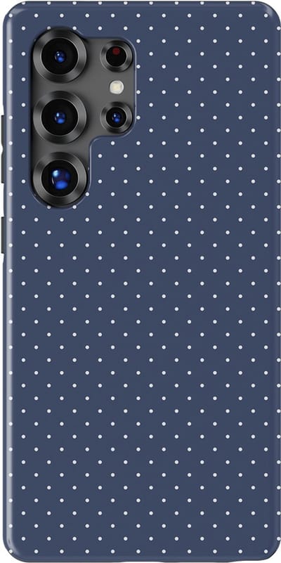 Micro Dots Tough Hoesje Samsung Galaxy S25 Ultra | Geschikt Voor Mag | Stippen Motief Backcover Samsung Galaxy S25 Ultra Indigo Spark
