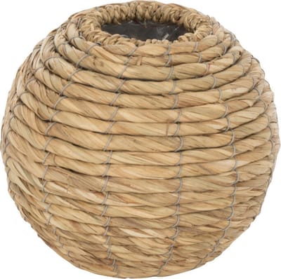 J-Line vaas Yumi Bol - bamboe - naturel - extra small - 2 stuks - Ø 17.5 cm