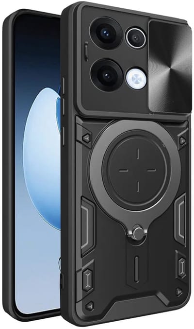 Hoesje geschikt voor Oppo Reno13 - Techsuit CamGuard Pro Back Cover - Zwart