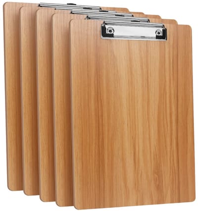 Klembord Hout A4 - Schrijfbord Met Metalen Klem en Ophangoog - Schrijfplaat voor Kantoor, Restaurant, School