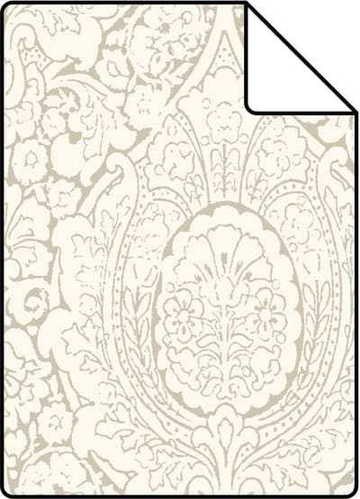 Proefstaal Origin Wallcoverings behang ornamenten glanzend licht beige - 26,5 x 21 cm - 347329-S