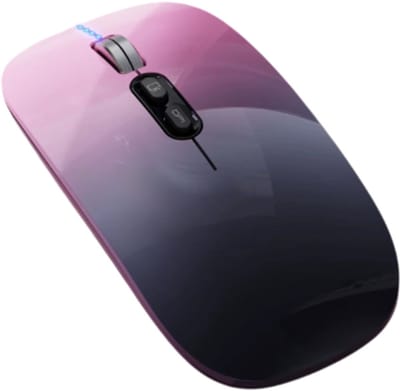 Tri-Mode Draadloze Muis (Bluetooth + 2.4G) – Ergonomische Muis met Desktopfunctie en Eén-Klik Bediening, Type-C Oplaadbaar, Stil met RGB-Achtergrondverlichting voor Laptop & PC