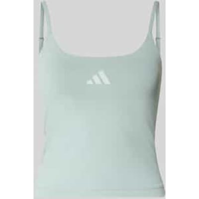 Slim fit sport top met labelprint