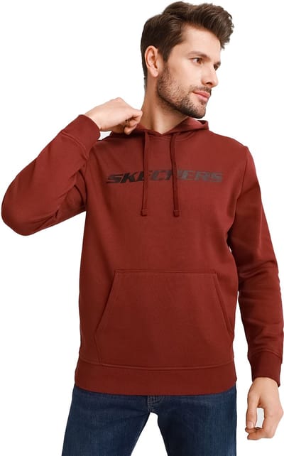 Skechers Apparel Heritage Pullover Hoodie Herensweatshirt met capuchon MHD12 DKBR
