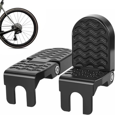 Cycling Achterpedalen, Bike Footrest, Motorfietspenen, Druk Aluminium Build, Anti-Slip, Passenger Riding Use, 11,6 X 4,5 X 2,2 cm/4,57 X 1,77 X 0,87 inch, Zwart, 1 Paar