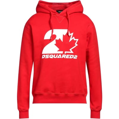 Dsquared2 Cool Fit Maple Leaf Rode Hoodie