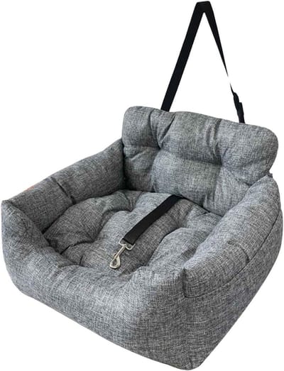 Honden autostoel - Reiskussen huisdier - Veilig reizen - Waterdicht & vlekbestendig - 40x30x45 cm - Grijs