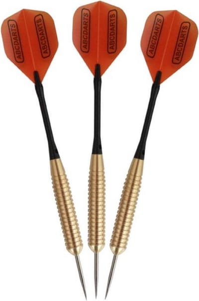 ABC Darts - Dartpijlen - Gold Brass - Multi Ringgrip - 23 gram
