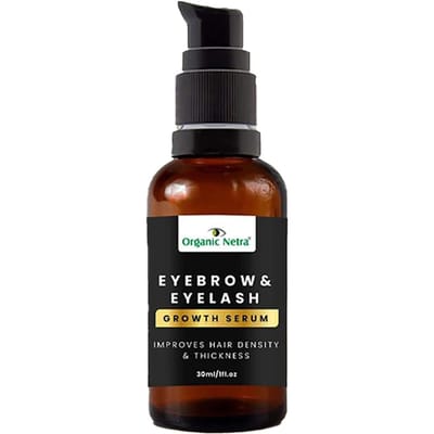 Biologisch Netra Wenkbrauw & Wimper Groei Serum Verbetert Haardichtheid en Dikte 1 Oz 1 Ounce black