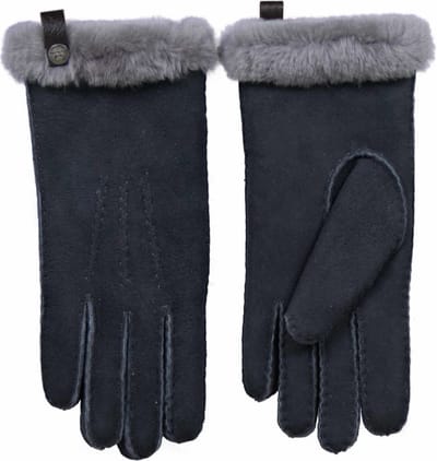 Van Buren Schapenvacht Dames Handschoenen - Grijs - S - Suède - Lamsvacht