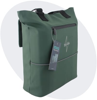 Voltano E-bike City Shopper Enkele Fietstas - Olijf Groen - 22 Liter - Laptopvak - 100% Waterdicht