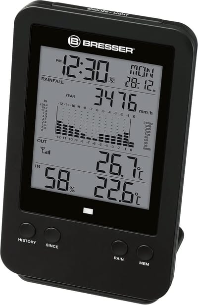 Extra Basiseenheid - Basisstation Onderdeel - Weerstation Uitbreiding - Meerdere Sensoren Koppelen - 15.5 x 9.5 x 2.5 cm - Zwart