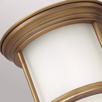 Hinkley LED Plafond Badkamerlamp Hadrian | 1X E27 Max 60W | IP44 | Dimbaar | Brushed Bronze