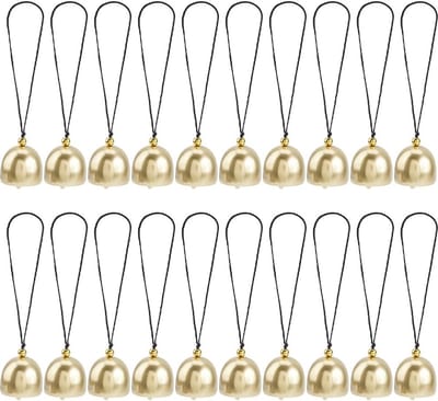 12 Stuks Kleine Gouden Windgong Kerst Ornamenten Retro Buiten Hangende Metalen Windgongen voor Tuin Decoratie en Feestelijke Versiering