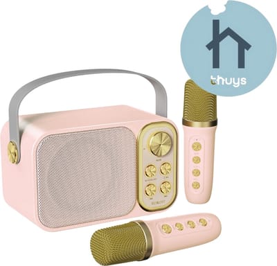 Thuys - Karaoke Set Voor Volwassenen - Karaoke Set Met 2 Microfoons - Karaoke Set Voor Tv - Karaoke Set Met Draadloze Microfoons - Geavanceerde Kwaliteit