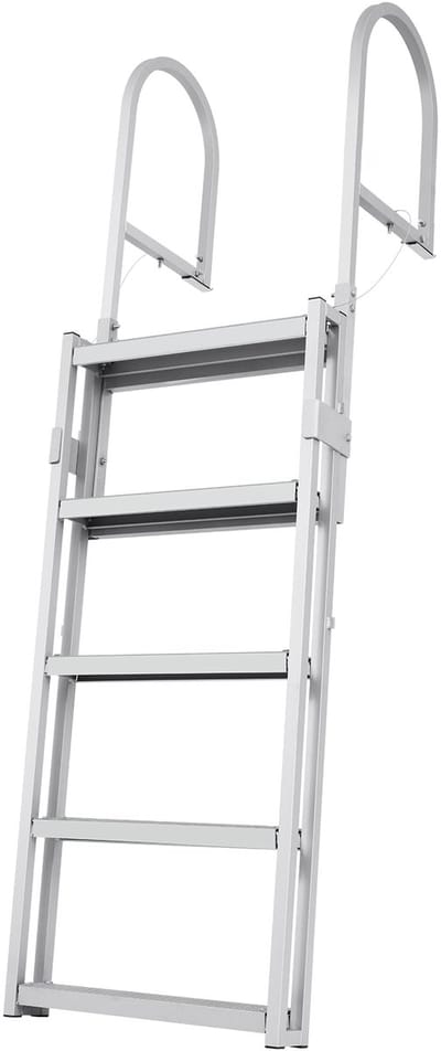 Aluminium Toegangsladder – Verstelbaar van 170 tot 200 cm – 5 Treden voor Gemakkelijk Toegang tot Boot