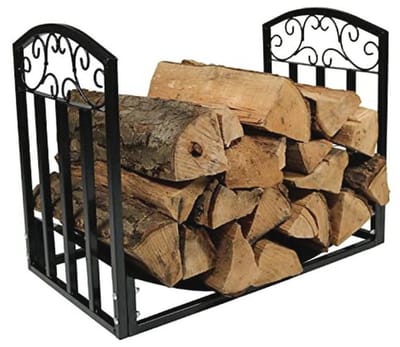 Decoratief brandhout opbergrek van staal - Ideaal voor binnen en buiten