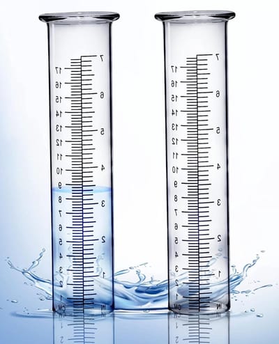 Regenmeter Buis - Vervangende Buizen - Tuin Meten - Vorstbestendig Ontwerp - 2 Stuks 7 Inch - Transparant