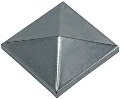 Zuilhoed Vierkant - Paalkap Staal - Bescherming Constructies - Waterdicht Ontwerp - 100 x 100 mm - Metaal