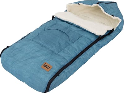 Baby Voetenzak 94x48x10 cm Jeans Blauw Polyester Joyz