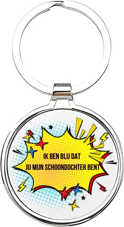 Akyol - ik ben blij dat jij mijn schoondochter bent Sleutelhanger - Schoondochter - de liefste schoondochter - schoondochter sleutelhanger - kind sleutelhanger - sleutelhanger dochter - familie sleutelhanger - cadeautje - dochter cadeau - 4 x 7,5 CM