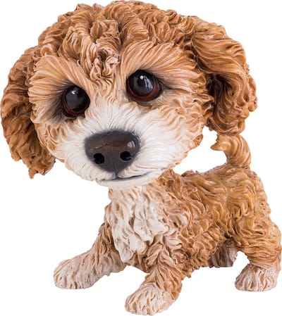 MadDeco - ludiek beeldje Cavachon pup - polystone - 13 cm hoog - onze kleine vriendjes