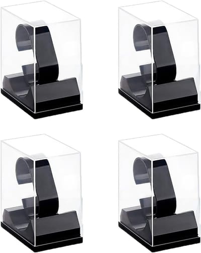 Elegante Acryl Horlogehouder voor 4 Horloges en Armbanden - Transparante Expositie Stand voor Horloges en Sieraden