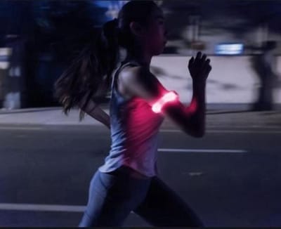 2 stuks Led verlichte armband (roze) Hardloop/Fiets-sportarmband met LED-lampjes: Reflecterende Verlichting voor Sporten - Heble®