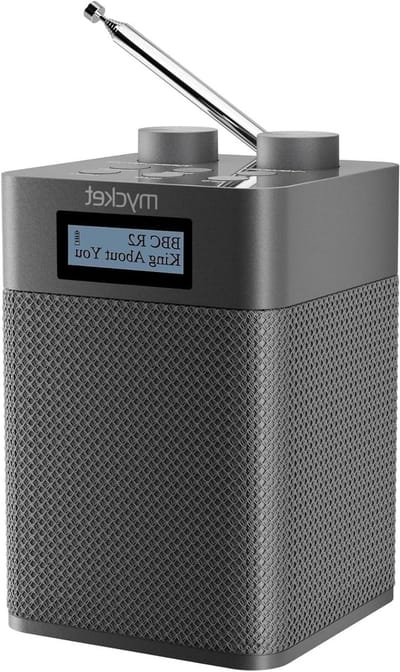 Draagbare Radio - Digitale DAB FM - Muziek Luisteren - Oplaadbaar Bluetooth - 8.7 x 8.7 x 13 cm - Zwart
