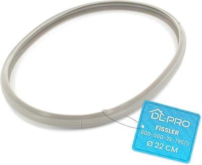 Snelkookpan Ring - Afdichtring Rubber - Dekselsluiting Reparatie - Vaatwasserbestendig - 24.5 cm Diameter - Grijs