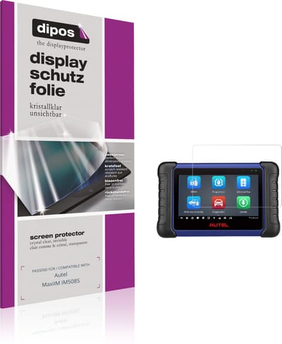 dipos – 2x Beschermfolie geschikt voor Autel MaxiIM IM508S | Krasbestendige & heldere Screenprotector Ultra-Thin