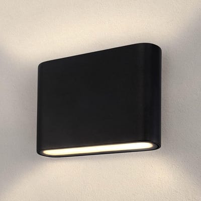 Ronde LED Wandlamp Zwart voor Buiten en Binnen met Warm Wit Licht