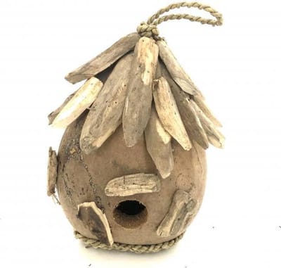 Vogelhuis kokosnoot en drijfhout H30  - Trendy