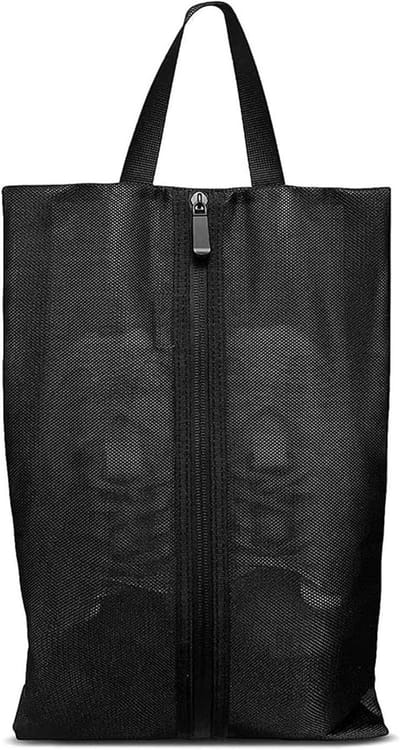 Thijox - 1 Stuk Schoentas voor Reizen, Herbruikbare Schoenzakken van Waterdicht Nylon met Handgreep en Rits, TPU-Mesh, Organisatie voor Schoenen en To