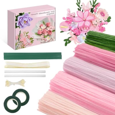 500 Stuks Pijpenragers voor Creatieve Projecten, Bloemstukken, Knutselmaterialen en DIY Geschenkdoos