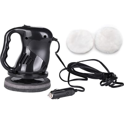 Polisseuse électrique de voiture, Kit de cire de polissage tampon avec 2 tampons pour le polissage des détails de voiture noir