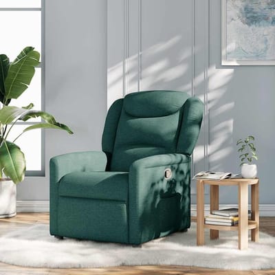 Comfortabele Relaxstoel - Leunstoel Fauteuil - Ontspannen Thuis - Handmatige Ligfunctie - 78 x 95 x 100 cm - Donkergroen
