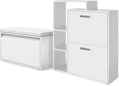 Vicco Orlando Schoenklaprek – 2 delen, met bank Wit