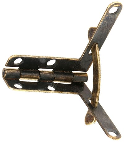 Dailygoods- Kwadrant Scharnier 20 Stuks - 90 Graden Scharnieren - Sieraden Doos Scharnieren - Schroeven - Koperachtig - Geschikt voor Wijn Houten Doos - Doosscharnier