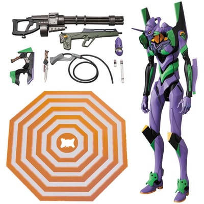 Anime EVA Figuur EVANGELION-01 Productiemodel Montage Accessoires Model Speelgoed Cadeau Verzameling 16CM Actiefiguur Paars Lichaam With box black