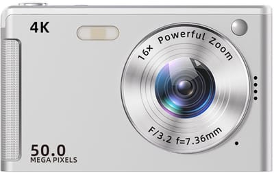 Camera - Digitale camera-4K Digitale Camera voor Kinderen - 50MP DSLR-Stijl Fototoestel met Autofocus - 2.8 Inch LCD Scherm - 16X Zoom en Ingebouwd Invullicht - Compacte Vlog Camera voor Beginners