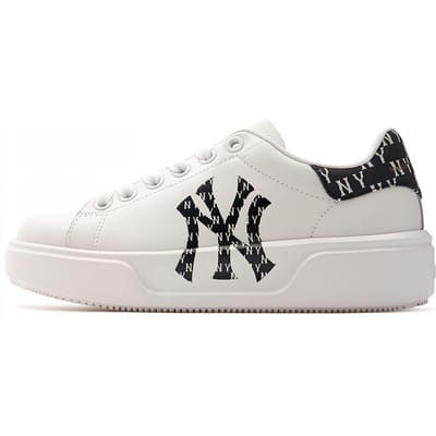 MLB Chunky Classic Bicolore Cuir de Vachette Confortables Décontractées Durables Baskets Basses Baskets Unisexes Blanc 3ASXCCH3N-50BKS 39 white
