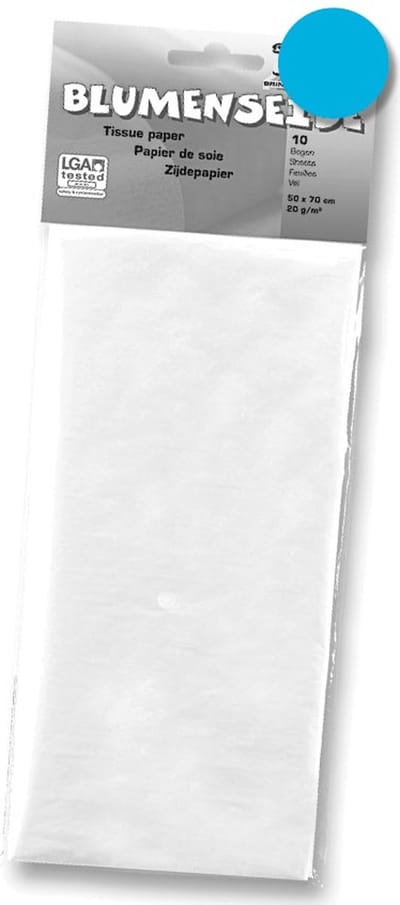Folia zijdepapier blauw 50 stuks