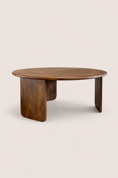 Salontafel 90 cm Mangohout – Rond – Bruin – Landelijk