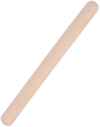 Jhubersproducts - Deegroller - Houten deegroller - Perfect voor bakken - 29cm - Keukenaccessoires - Ideaal voor thuisgebruik - Massief hout